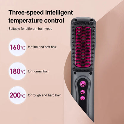 Heating Straightening Comb Hair Straightener Brush Men Quick Beard Straightener Brush Beard Comb Styling Iron Smoothing Comb