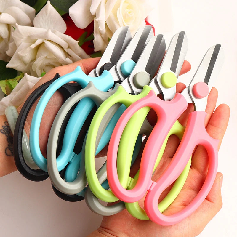 2Pcs Garden Scissors Floral Shears Professional Flower Scissor  Comfortable Grip Handle Pruning Shear