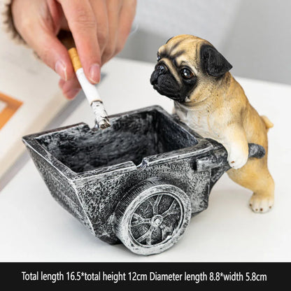 Dog Ashtray Decorative Bulldog Animal Large Capacity Storage Box Ceramic Crafts Ornaments Men Gift Cinzeiro Decorativo Cendier