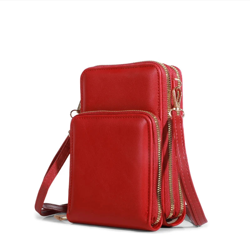 Kvinders taske luksus håndtaske stor kapacitet pu læder skulderposer tegnebøger kortholdere mobiltelefon pung kvindelig messenger taske