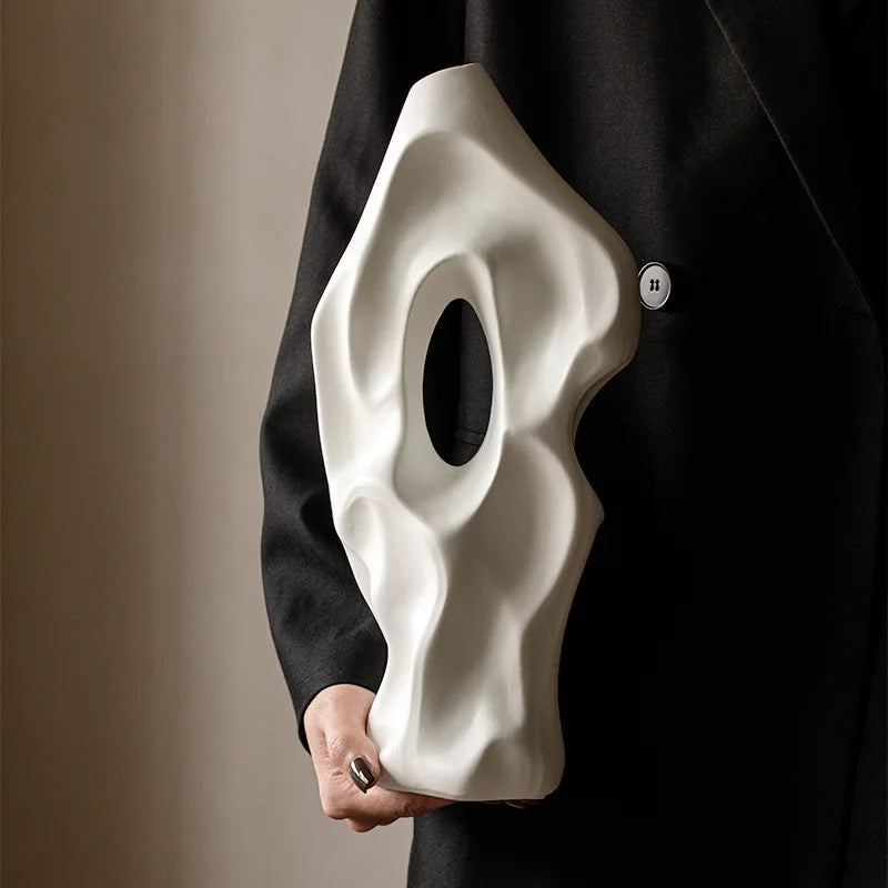 Irregular Home Living Room Desktop Atmosphere Decoration Modern and Minimalist Ceramic Vase Home Flower Arrangement Vase