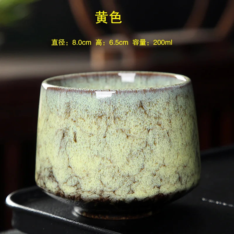 Ceramic Cup Vintage Coarse Pottery Coffee Cup Household drinking single cup cooking tea cups around the stove