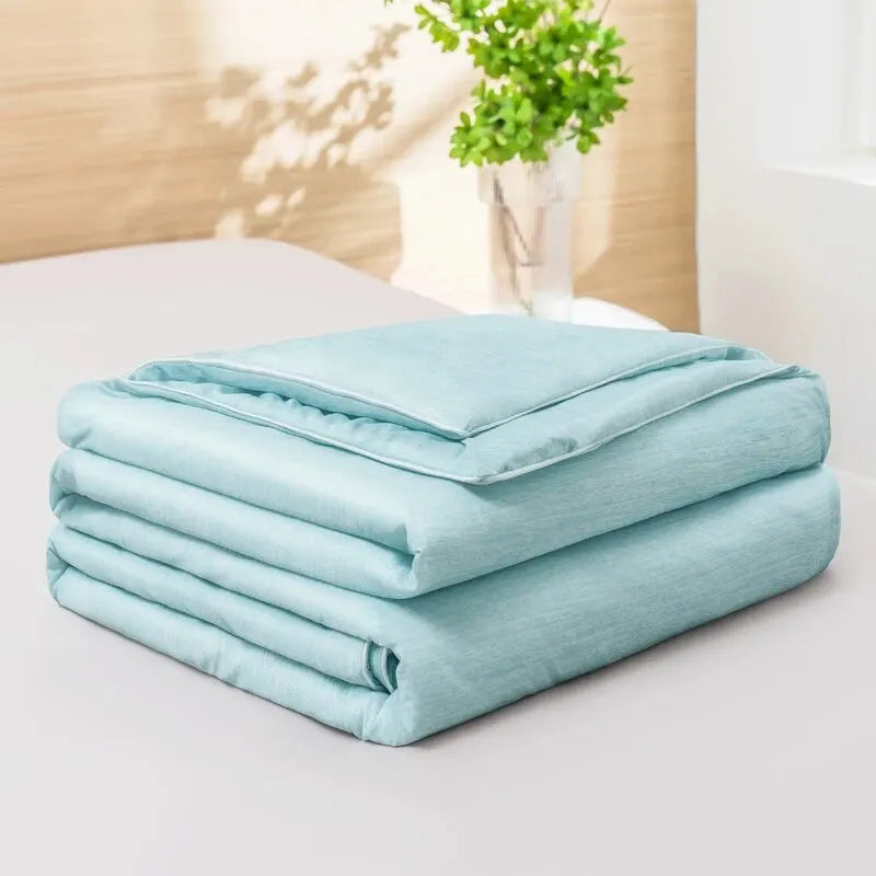 Cooling Blankets Smooth Air Condition Comforter Lightweight Summer Quilt Cool Feeling Fibre Fabric Skin-friendly Breathable