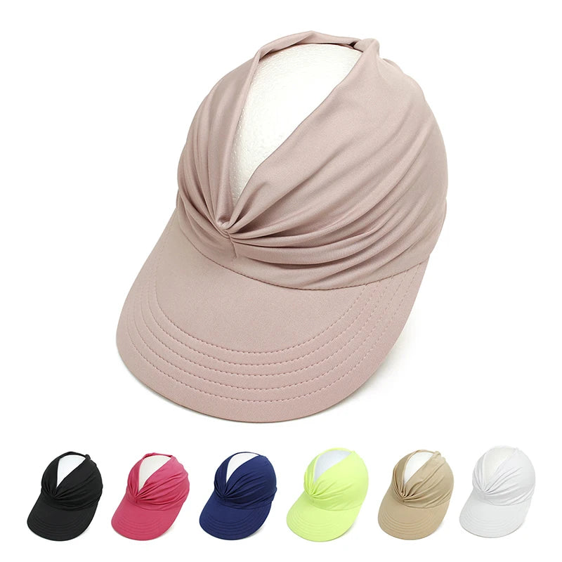 1PC Flexible Adult Hat for Women Anti-UV Wide Brim Visor Hat Easy To Carry Travel Caps Fashion Beach Summer Sun Protection Hats