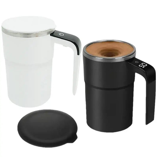 Automatic Stirring Magnetic Mug Rechargeable Stirring Coffee Cup with LCD Display Electric Stirring Cup Coffee Cup Mixer
