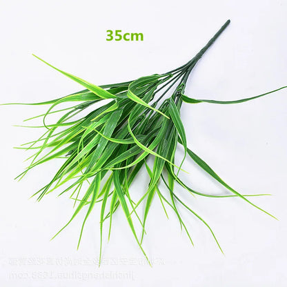 21CM-68CMArtificial Tiger Piran Plants Tropical Plastic Long Leaves Flower Arrangement Material Hotel Office Desktop Home Deco