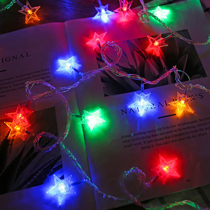 LED -Schnur Lichter Outdoor Star Chain Lights Girlande Lichter Lampenfairy Lichter Party Home Hochzeit Garten Weihnachtsdekoration