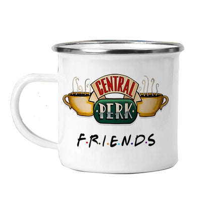 Personalised Name Friends Tv Show Central Perk Mug 11oz Enamel Wholesale Coffee Mugs Tea Cup Gift For Friends Dropshipping