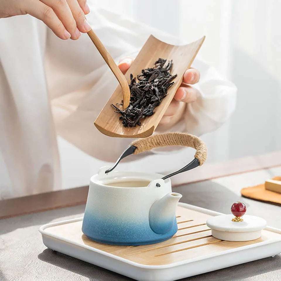 1 Set Travel Tea Set Chinese Kung Fu Tea Set Anti-scalding Set Exquisite Ceramic Teapot Drinkware Gifts For Tea Loves