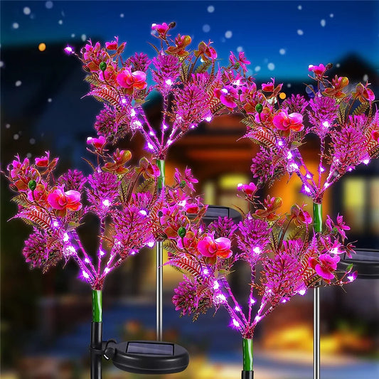 1pc Solar Light Outdoor Garten Dekorative Solarantrieb Phalaenopsis Blumenlicht wasserdichte IP65 Gartengeschenke für Frauen