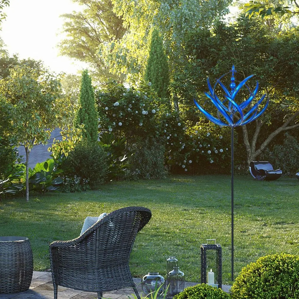 New Modern Minimalist Decorable Harlow Wind Spinner Rotator Harlow Wind Spinner Wrought Iron Windmill Gardening Detachable Plug