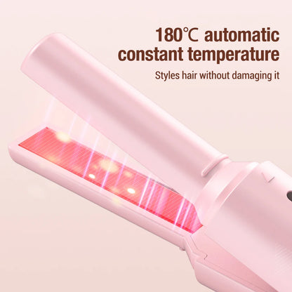 Professional Hair Straightener Curler Comb USB Connect Fast Heating Negative Ion Straighten Comb Styling for Home Travel Women