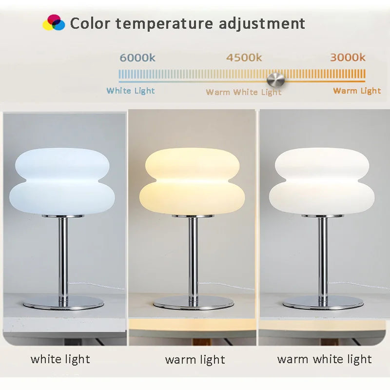 Macaron LED Table Lamp Trichromatic Dimming Living Room Atmosphere Lamps Eye Protection Night Light Girl Bedroom Bedside Decor