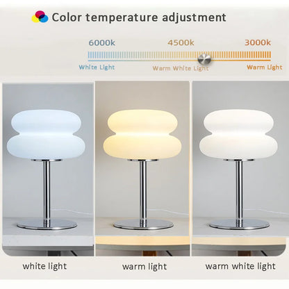 Macaron LED Table Lamp Trichromatic Dimming Living Room Atmosphere Lamps Eye Protection Night Light Girl Bedroom Bedside Decor