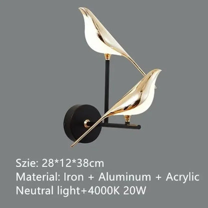 New Creative Personality Chandelier Bird Living Room Chandelier Art Home Decor 6 Lights Creative Bedroom, Kitchen Chandelier