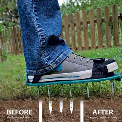 Scarpe da giardino aeratore di scarpe da giardino cortile coltivatore utensile per unghie scarificate per aeratore aeratore picchi di scarpe da giardino utensili da giardino