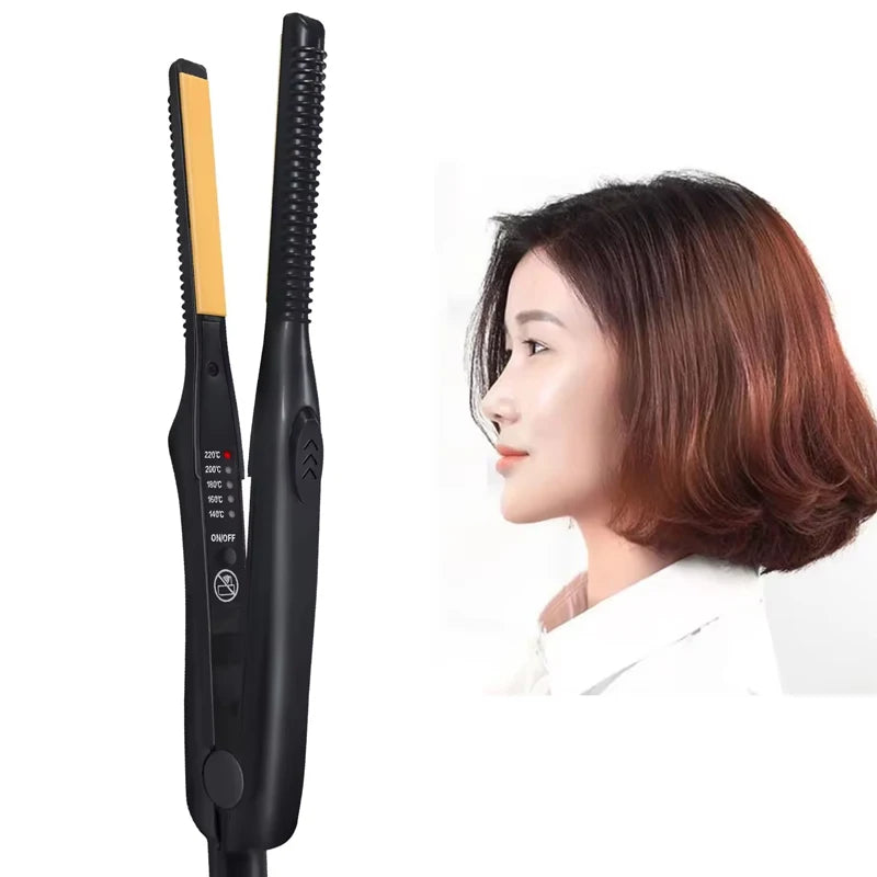 2-In-1 Straight Hair Curler Professional Ceramic Flat Iron Short Hair For Men And Women Beard Straightener