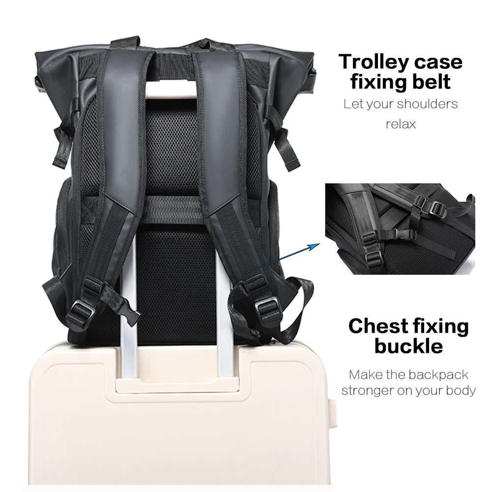 Tangcool Muškarci veliki kapacitet 15,6 "LAPTOP ruksak multifunkcionalna torba za putničke torba za muškarce vodootporne urbane škole ruksak