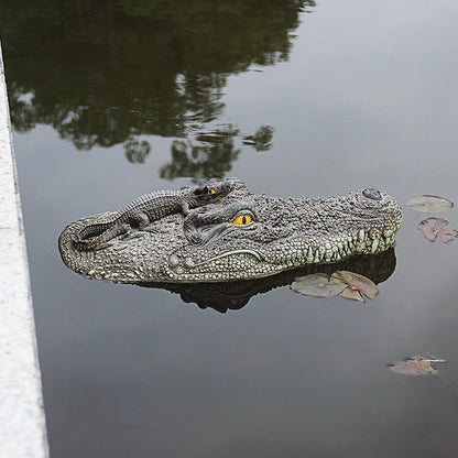 Oborri i kokës së krokodilit pellg pellgje lundruese zbukurime të kafshëve simulim pishina simulimi zbukurime kopsht dekorimi në natyrë