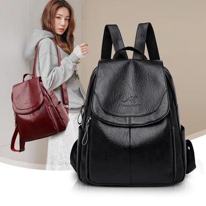 2023 Brand de luxe Femmes sac à dos High Quality Leather Backpacks Travel Backpack Fashion School Sacs pour filles Mochila Feminina