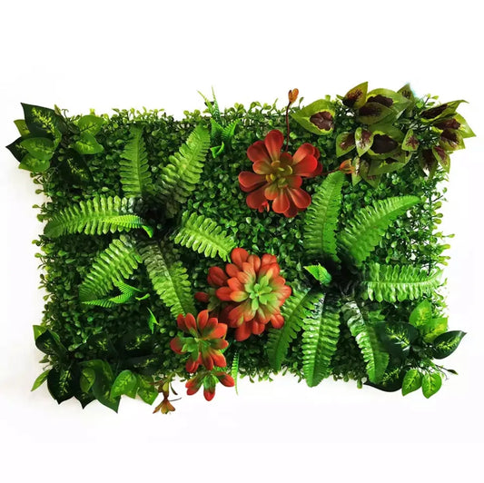 צמחים מלאכותיים לוח קיר דשא פנל קיר גדר גדר פו אקליפטוס רקע ירוק מתאים לעיצוב הבית החיצוני לגינה מקורה