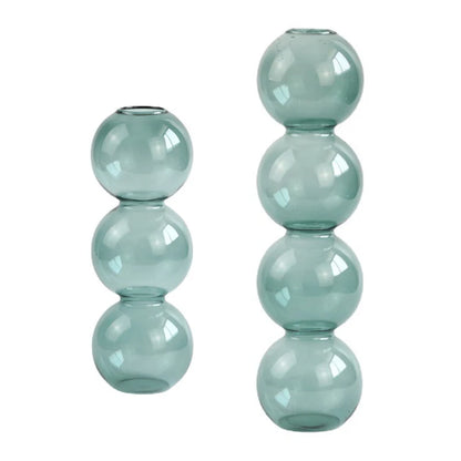 1pc Japanese Ornaments Nordic Living Room Simple Creative Spherical Small Flower Vases Stained Bubble Glass Vase Home Decoration
