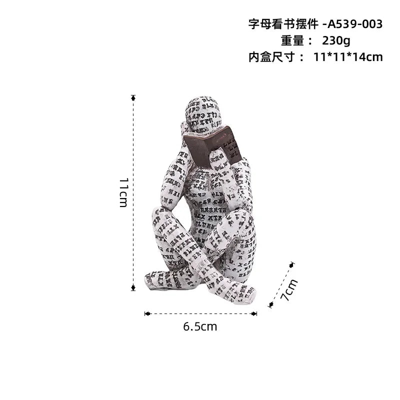 Nordic Modern Reading Woman Statue Modern And Simple Living Room Decorative Ornaments  Resin Crafts, Tabletop Sculpture