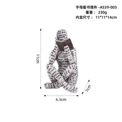 Nordic Modern Reading Woman Statue Modern And Simple Living Room Decorative Ornaments  Resin Crafts, Tabletop Sculpture