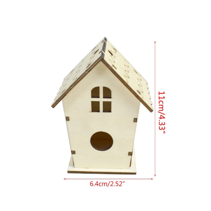 Nest natural de păsări din lemn natural pentru meșteșuguri creative handmade handmade cutii simulate decorative pentru Bluebird Finch Wren Chickadee