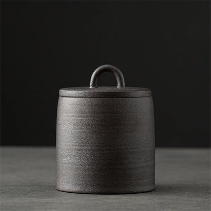 Ceramic Tea Caddy Sealed Jar Small Tea Box Portable Tea Can Storage Tank Candy Jars Food Container Tea Organizer Decorative Jar