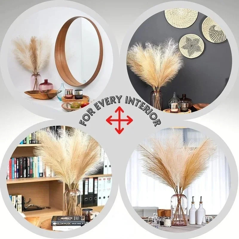 39 tommer fluffy kunstig pampas gressblomst for dekor boho bukett blomster bryllup hjem jul dekorasjon falske blomster vass