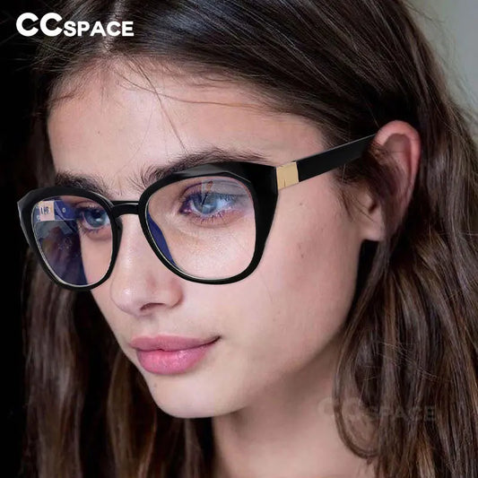 48092 Fashion Optical Anti-Blue Light Cat Eye Retro Large Frame Texture Glasses Frame Ultra Light Men's Ladies Computer Glasses