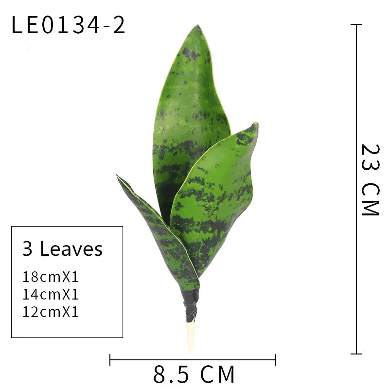 21CM-68CMArtificial Tiger Piran Plants Tropical Plastic Long Leaves Flower Arrangement Material Hotel Office Desktop Home Deco