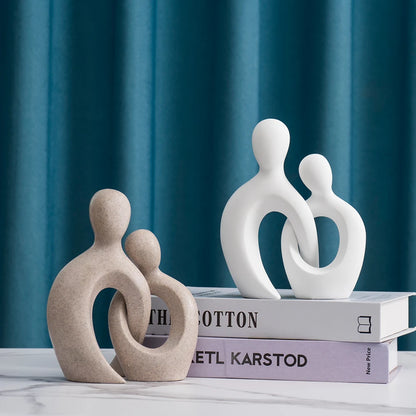 Vilead Resin Abstract Figurines Wedding Gifts Anniversary Couple Statue Boyfriend Girlfriend Lovers Figure Sculptures Shelf Pop