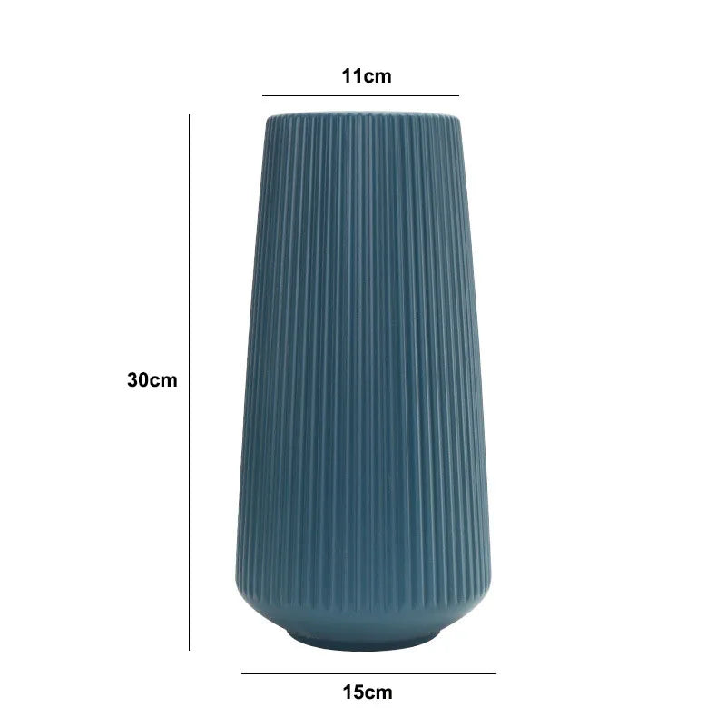 Morandi Plastic Vase Living Room Decoration Ornaments Modern Origami Plastic Vases for Flower Arrangements Home Decoration