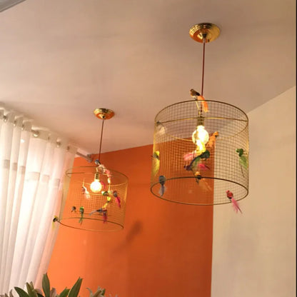 Nordic Creative Clothing Store Display Window Birdcage Chandelier  Restaurant Table Pendant Lamp Artistic Decor Light