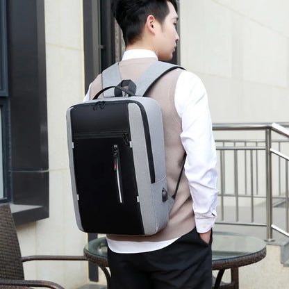 Backpack business impermeabile uomini zaini scolastici USB USB Backpack da 15,6 pollici per laptop Bagpack di grande capacità per uomini borse
