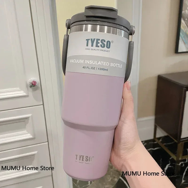 Tyeso Stainless Steel Coffee Cup Cold And Hot Double-layer Insulated Cup Tumbler Thermo Water Bottle Car Travel Mug Vacuum Flask