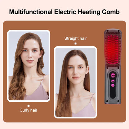 Heating Straightening Comb Hair Straightener Brush Men Quick Beard Straightener Brush Beard Comb Styling Iron Smoothing Comb