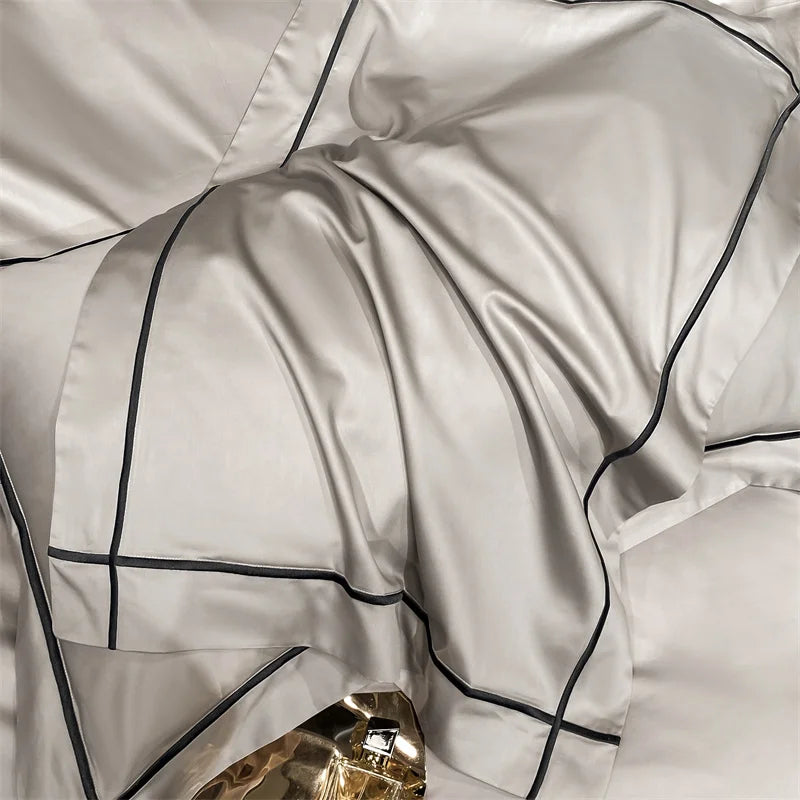 Broderi Sengetøj sæt egyptisk bomuldseng ark sæt luksus dyne dækning sengetøj sengelinned pudebetræk 5 stjerner hotel sengeklude