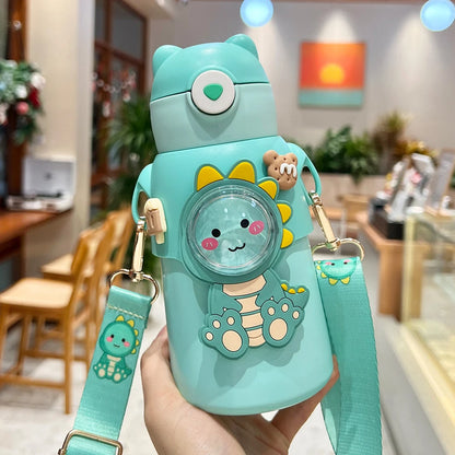 520ML Kids Stainless Steel Thermos Cup Children's Hot Water Cup Portable Thermos Bottle Cartoon Thermos Bottle Insulation Cup