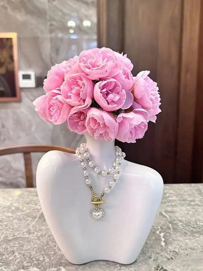 Fashionable Creative Mannequin Vase Decoration Living Room Flower Arrangement Decoration Niche Art Home Decoration