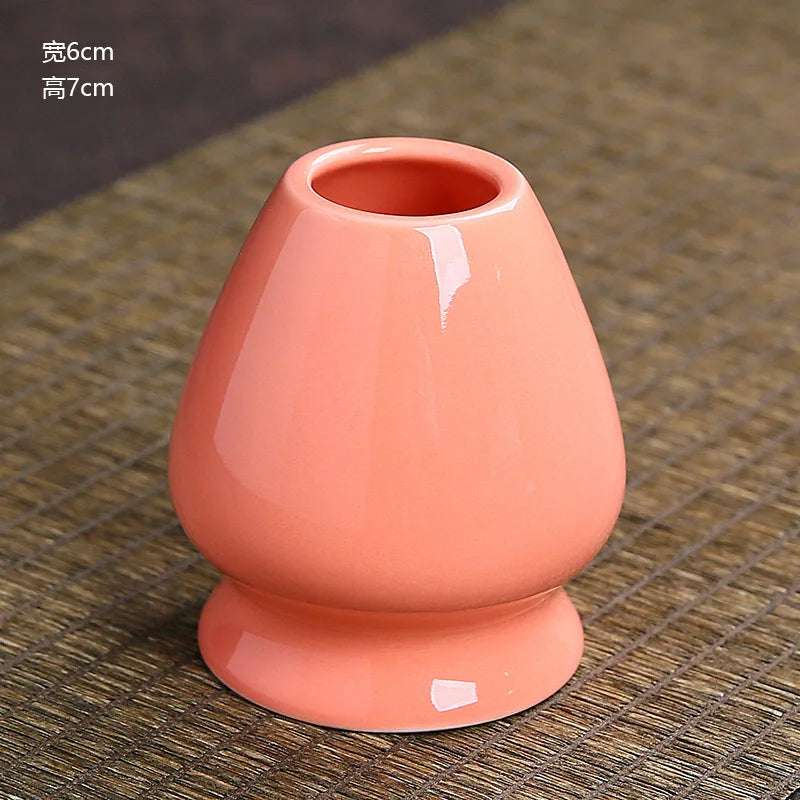 Japanese Ceramic Matcha Green Tea Chasen Holder Stand Bowl Bamboo Whisk Grinder Brushes Tea Tools Holder Tea Accessories Teaware