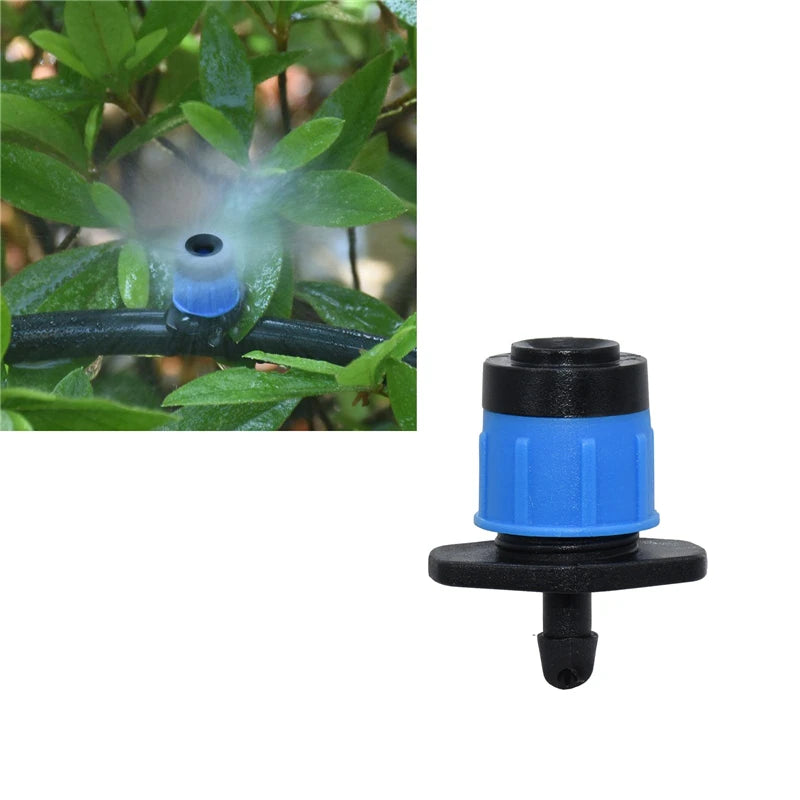 50pcs/100pcs Gartenwässerung Sprinkler Vollkreisförmig verstellbarer Füllfederendüsen Verstellbarer Streuspray-Pilze Tropfer