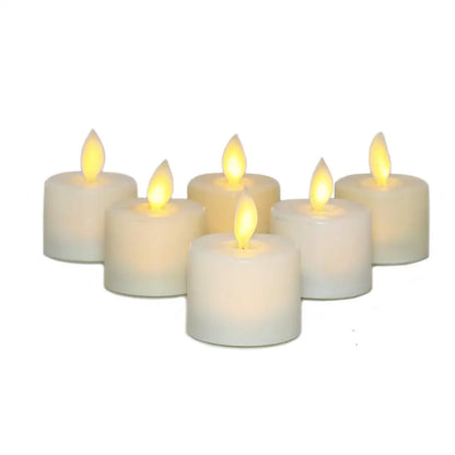 4 o 6 velas de mecha en movimiento sin envejecimiento con control remoto Iglesia de Navidad Realista Boda Falsa Vela electrónica LED Boda