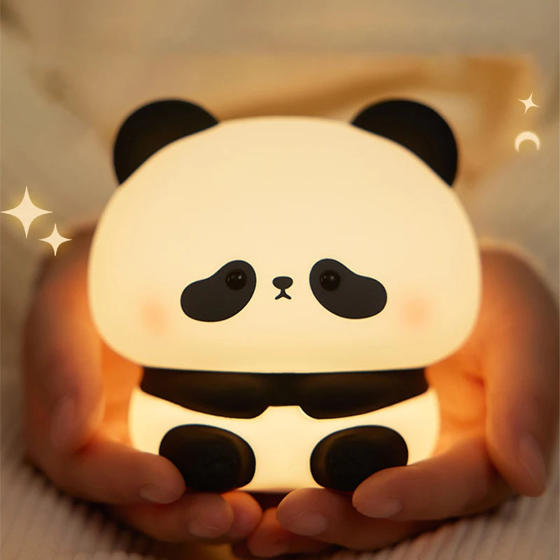 Animal Shaped Night light LED cute panda rabbit light USB charging timed bedside decoration Children's eye protection