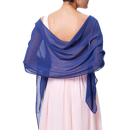 Koreansk solid farve gennemsigtig chiffon silke tørklæde sommerstrand håndklæde solcreme sjal kvinder bryllup aften fest kjole tørklæde r21