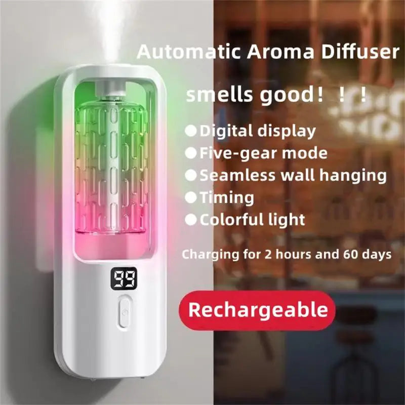 Aroma Diffuser Rechargeable Air Freshener Fragrance Essential Oil Diffuser Home Living Bedroom Toilet Fragrance Hotel Humidifier