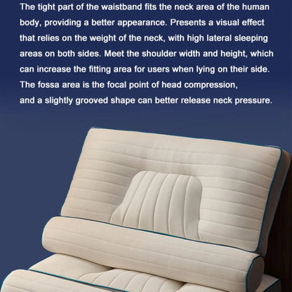 Traction-tyyny-tyyny Home Sleep Protection Kohdun selkärangan lieriömäinen tattari + lateksilevy + erittäin hieno höyhen yksi tyyny