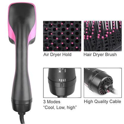 Hot Air Comb Haardroger Borstelblazer Elektrische Blow Haar Richter Professionele haardroger Tradening Hairbush Styling Tool